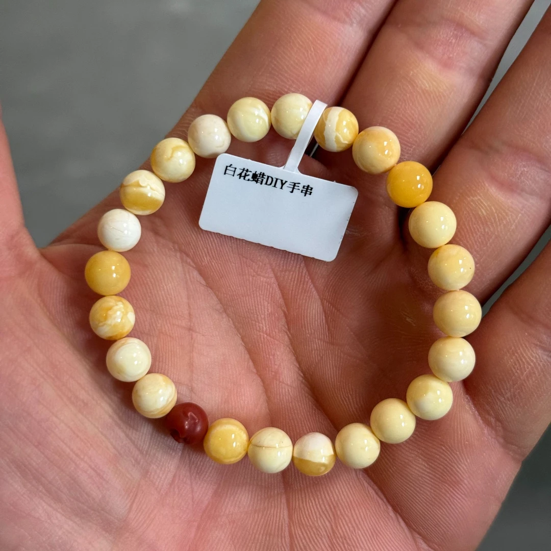 白花蜡手串原创设计款1