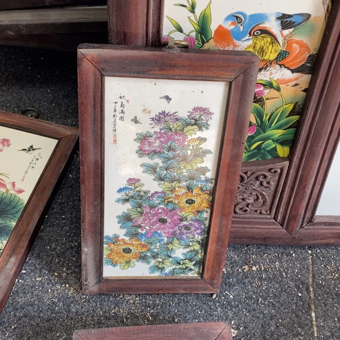 瓷28*16*1景德镇瓷板画柴窑烧制