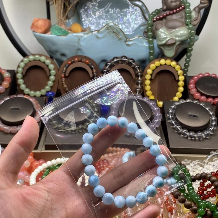 针钠钙石（海纹石）未镶嵌手链金**妈