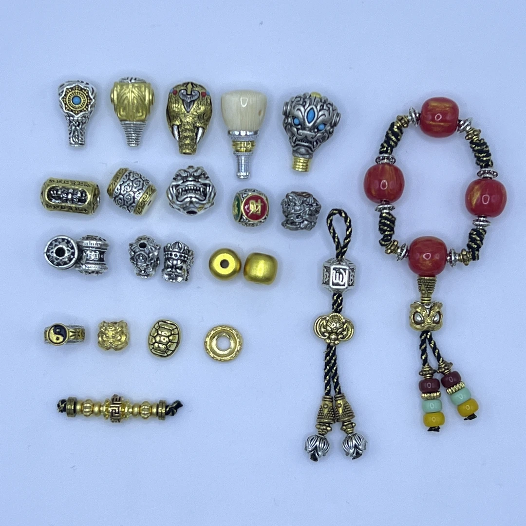 073新款文玩配饰组合包含顶珠腰珠万向轴小金刚猴头菩提百香籽