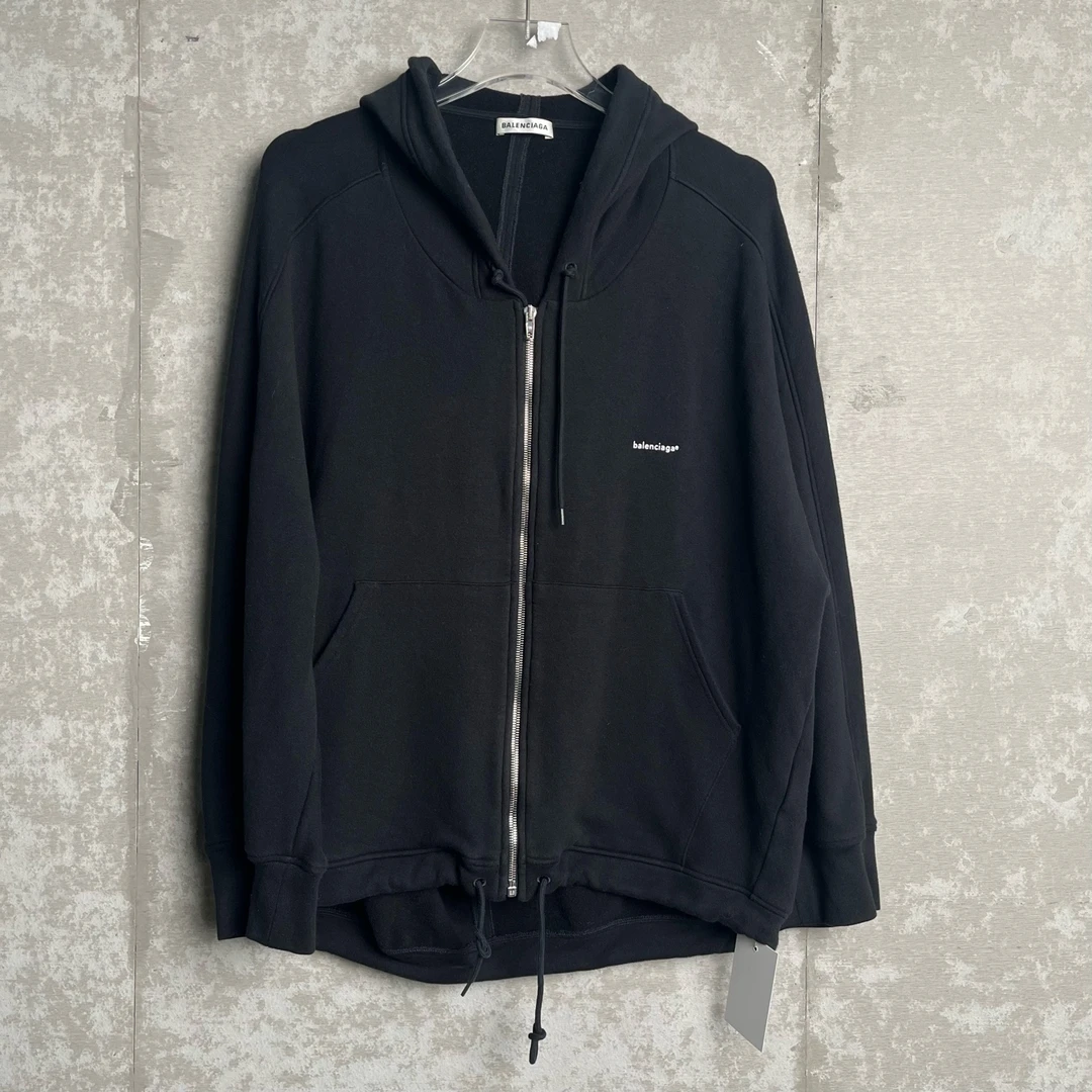 未使用 Balenciaga/巴黎世家 XS*1/小logo拉链帽衫/13160/JP