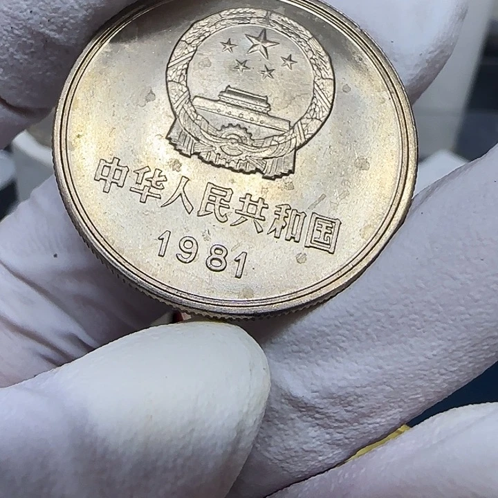 其他普通金属1981长城一元币头币氧化