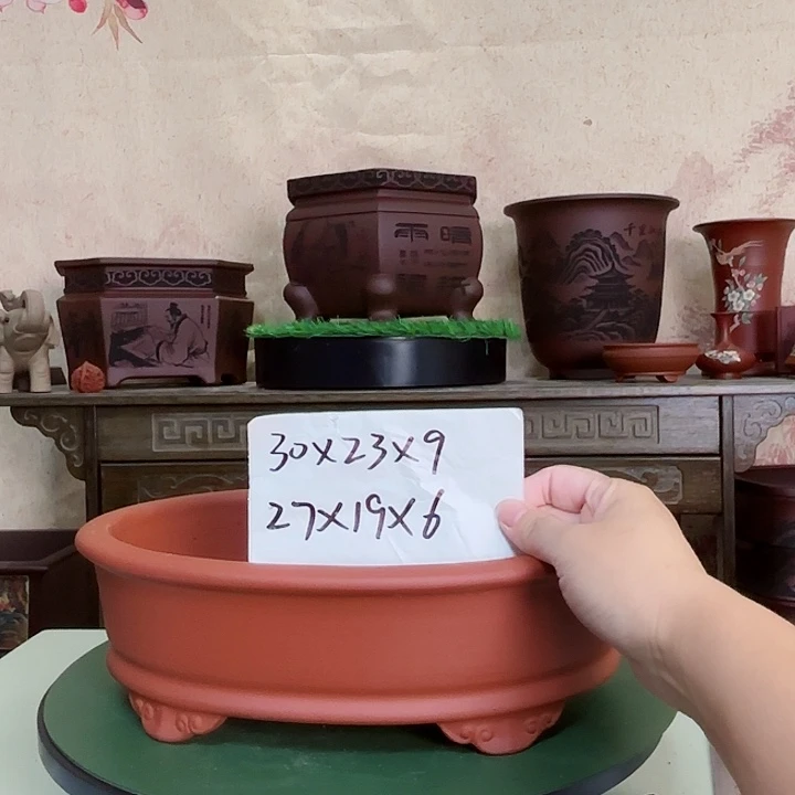 紫砂花盆孤品处理