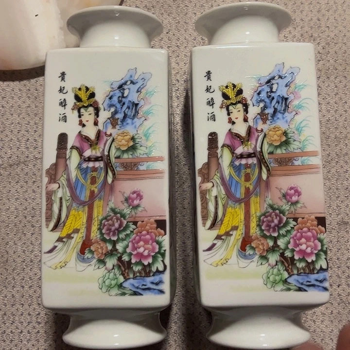 陶瓷四大美女瓶子一对