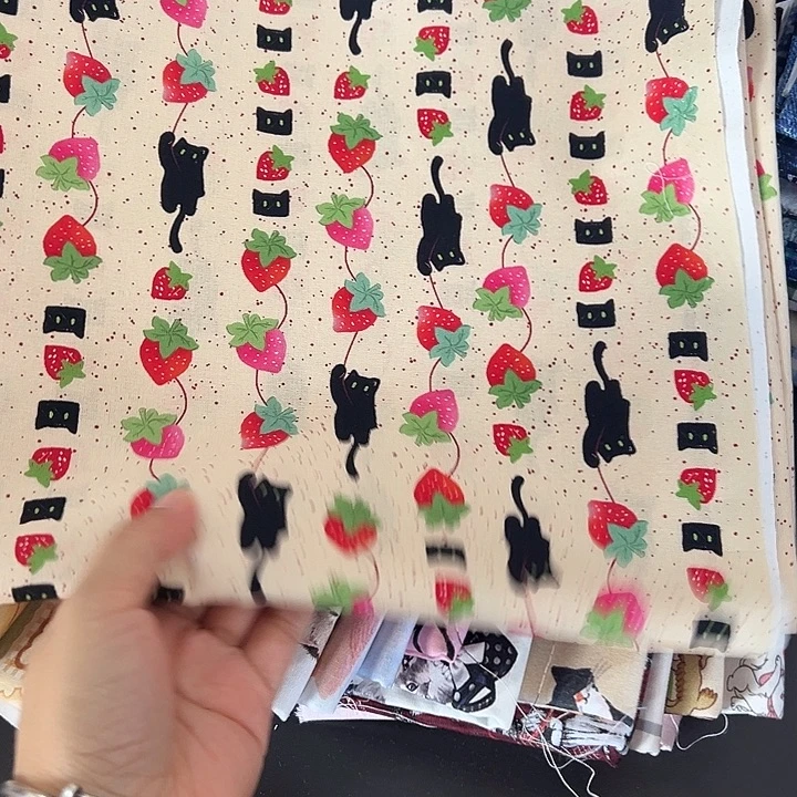 曲***路棉一米价纯棉平布1.1米宽果子布艺块