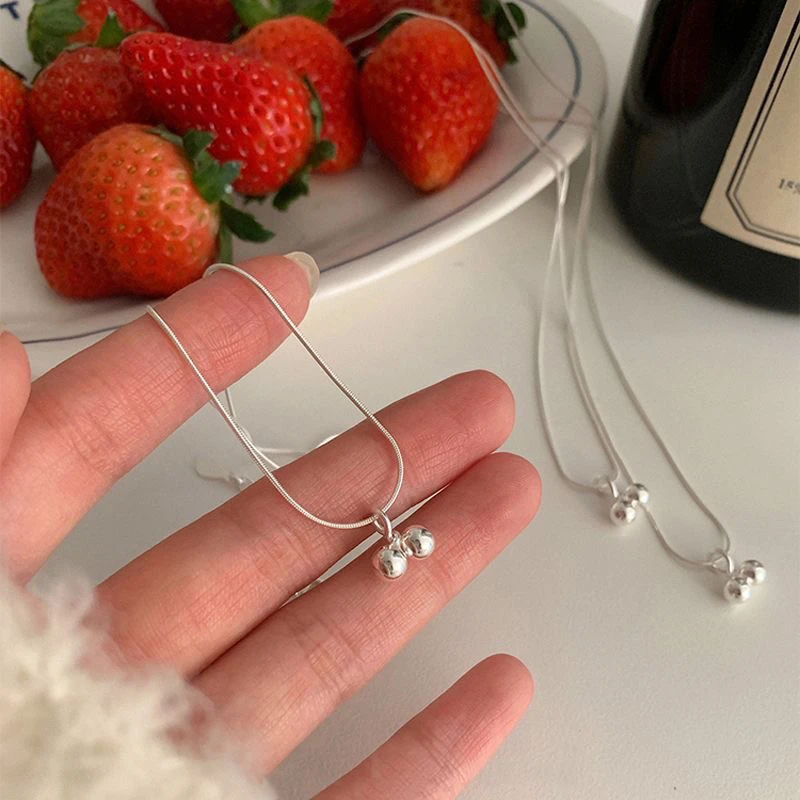 足银银制品 足银9999桃心项链女轻奢小众高级简约爱心吊坠送老婆