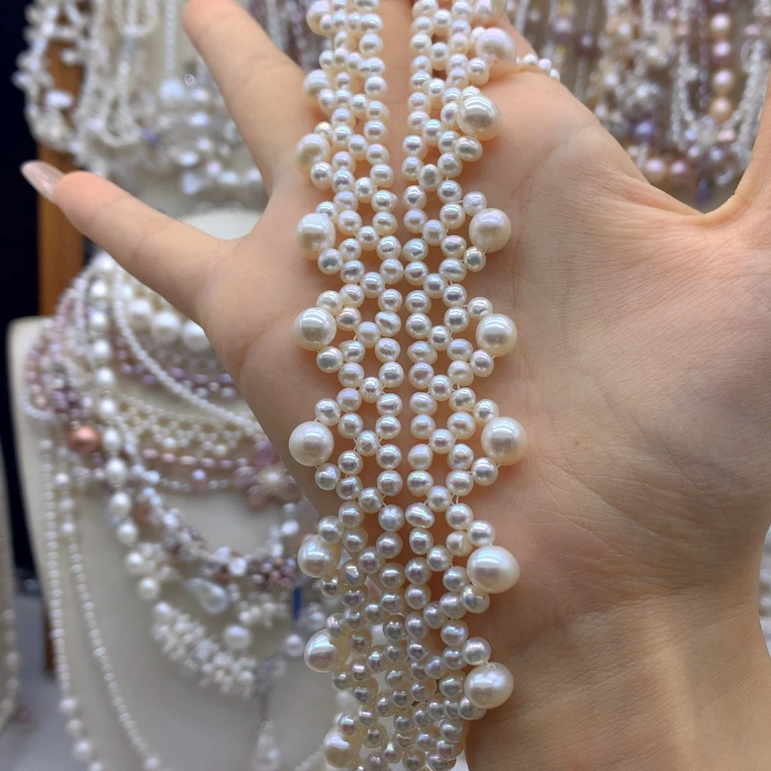 青***果合金淡水珍珠耳饰项链