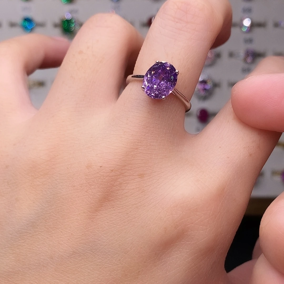 红宝石银S925镶嵌戒指