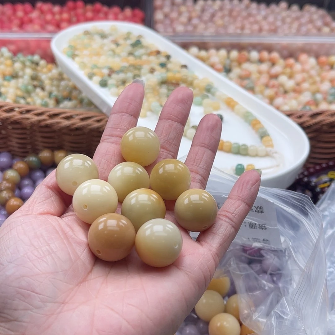 白玉菩提吊坠B/19mm/15颗瑕疵