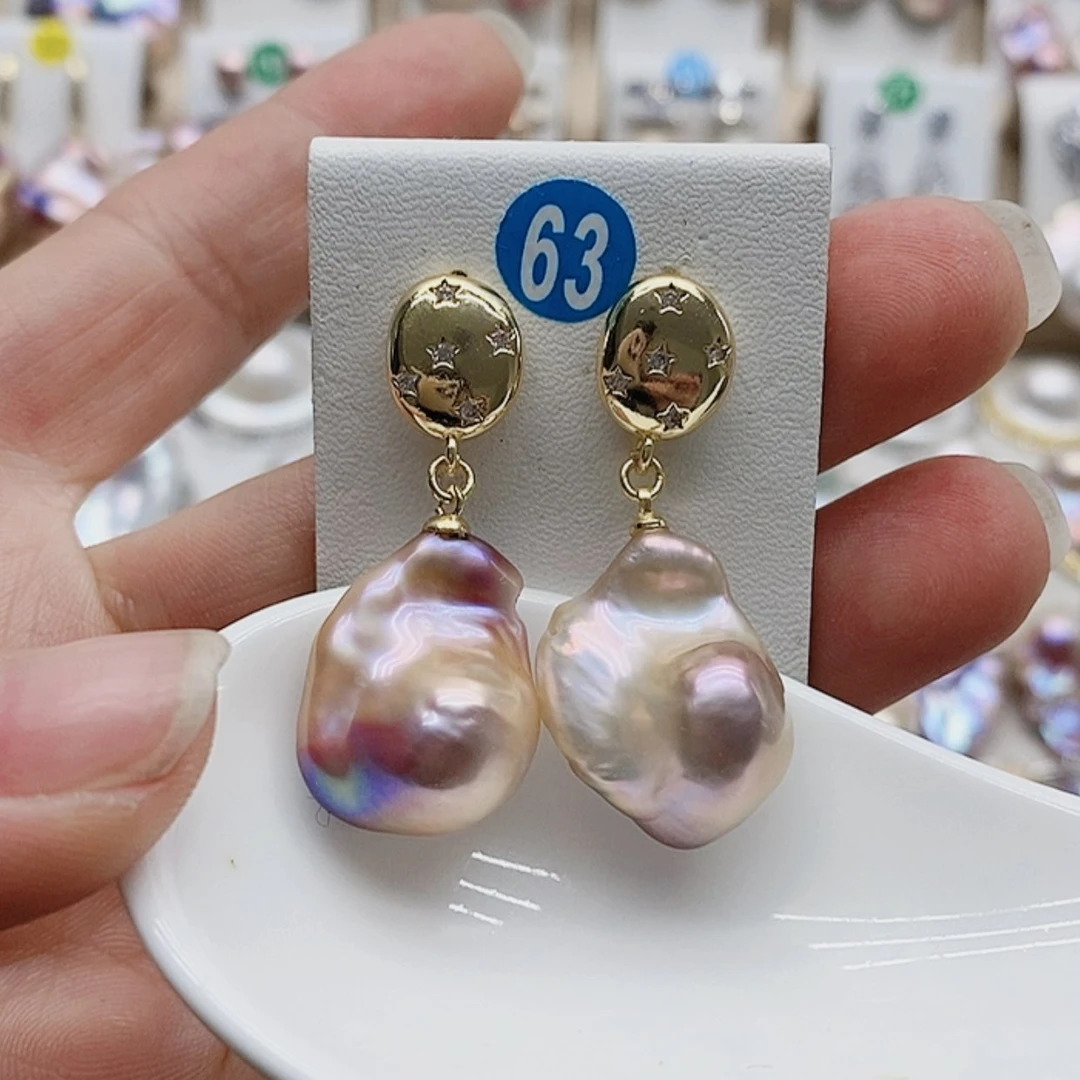 【闪购商品】淡水珍珠耳饰银S925镶嵌