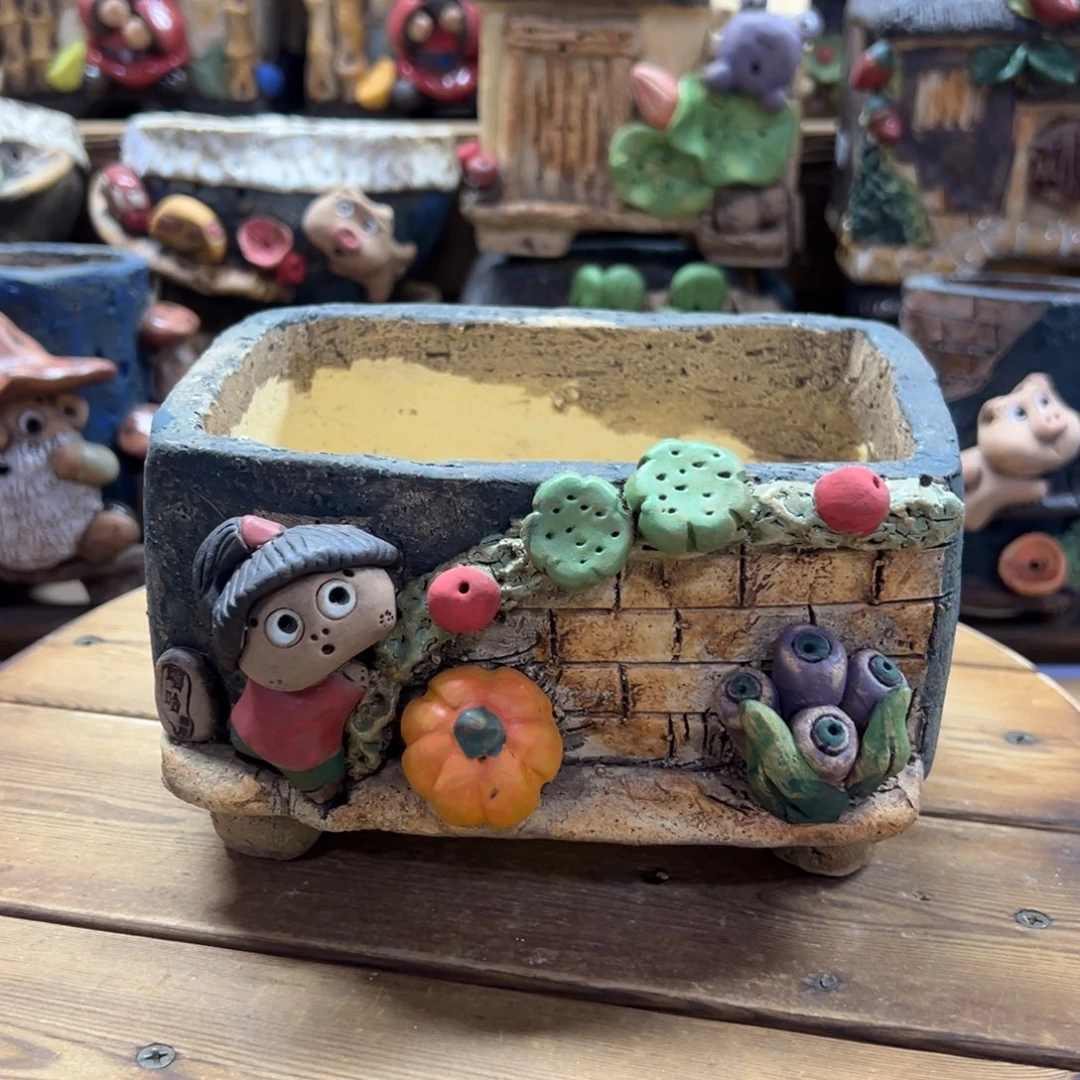 嘻哈多肉花盆百搭