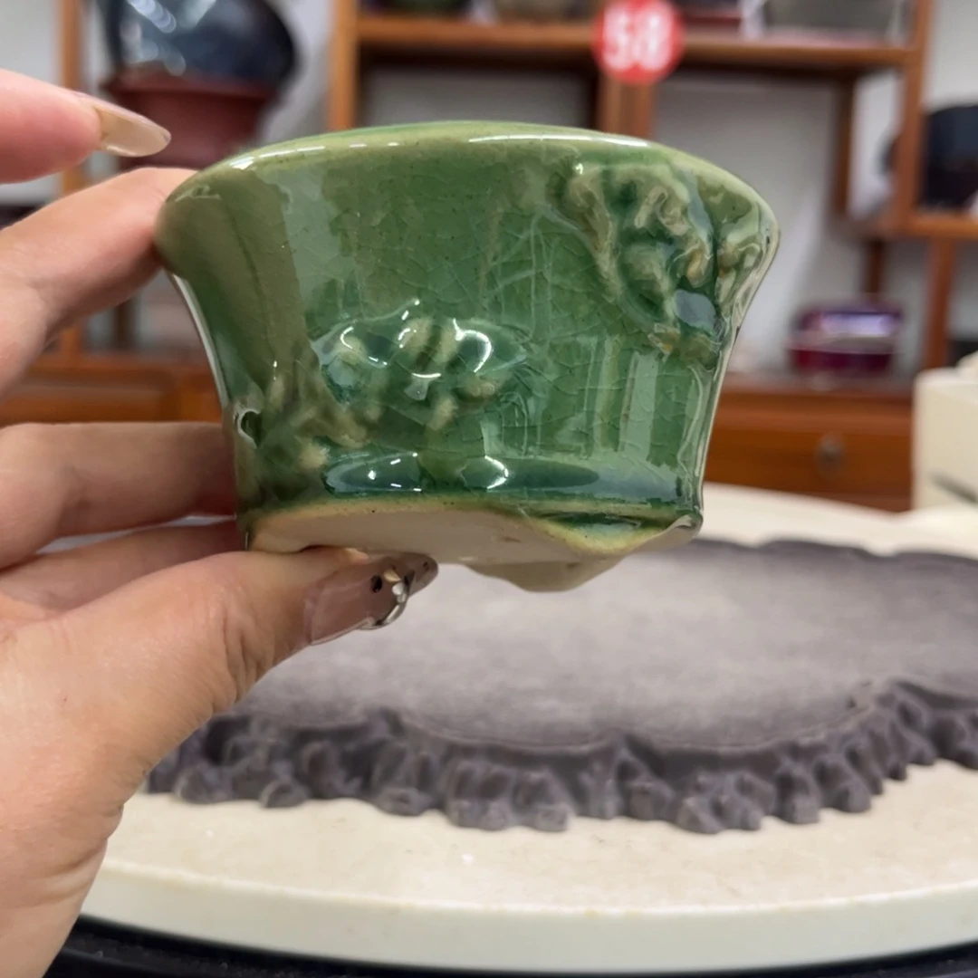 紫砂花盆瑕疵4.5-9。。。