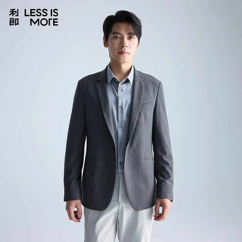 利郎【四面弹单西】2025年春季新款男士商务休闲平驳领西服修身外套