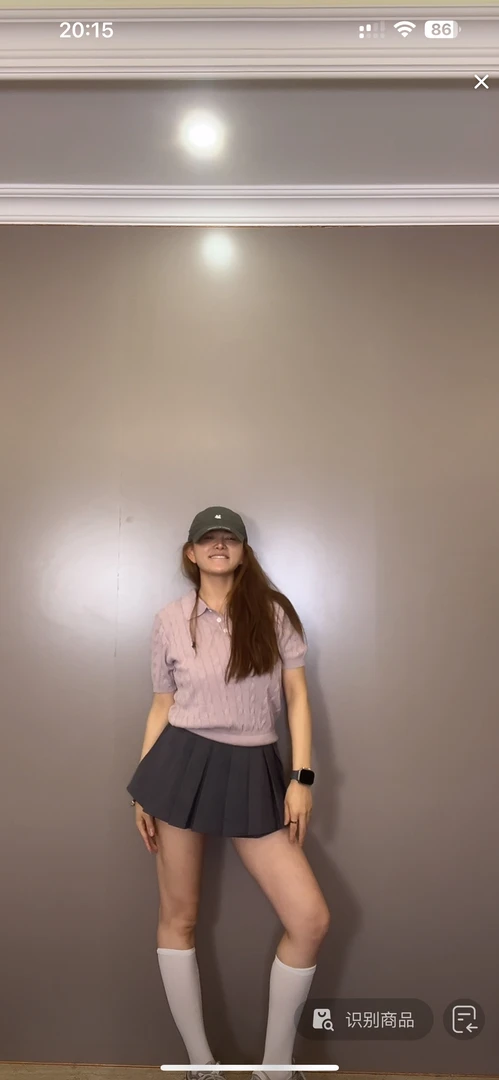 针织短袖polo衫显瘦