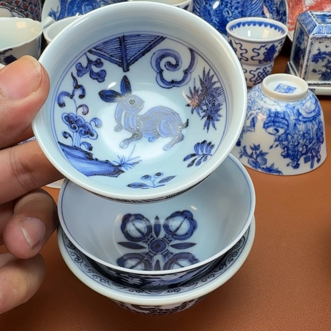 远***乐杯子景德镇全手工手绘陶瓷