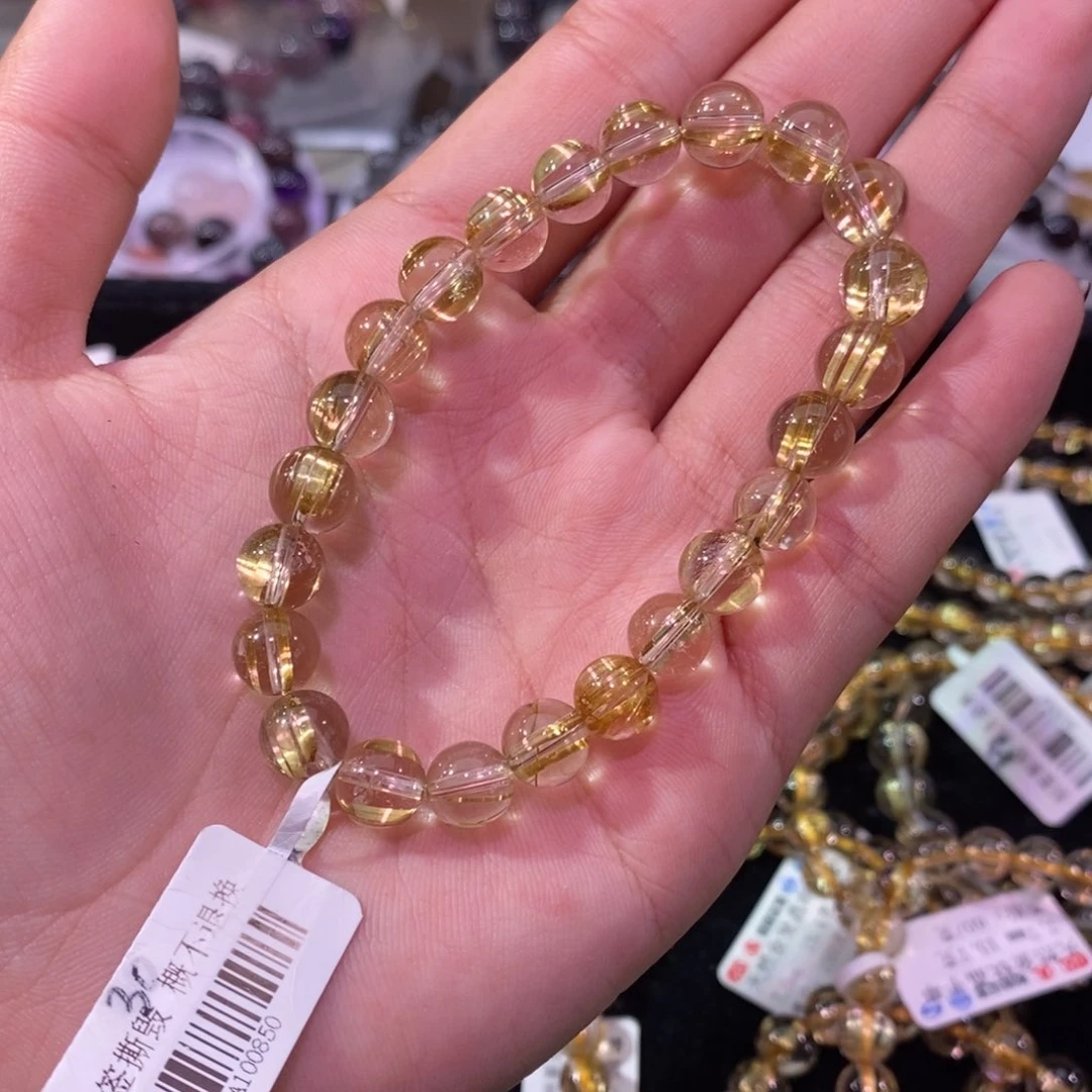 水晶手串未镶嵌金钛晶8+