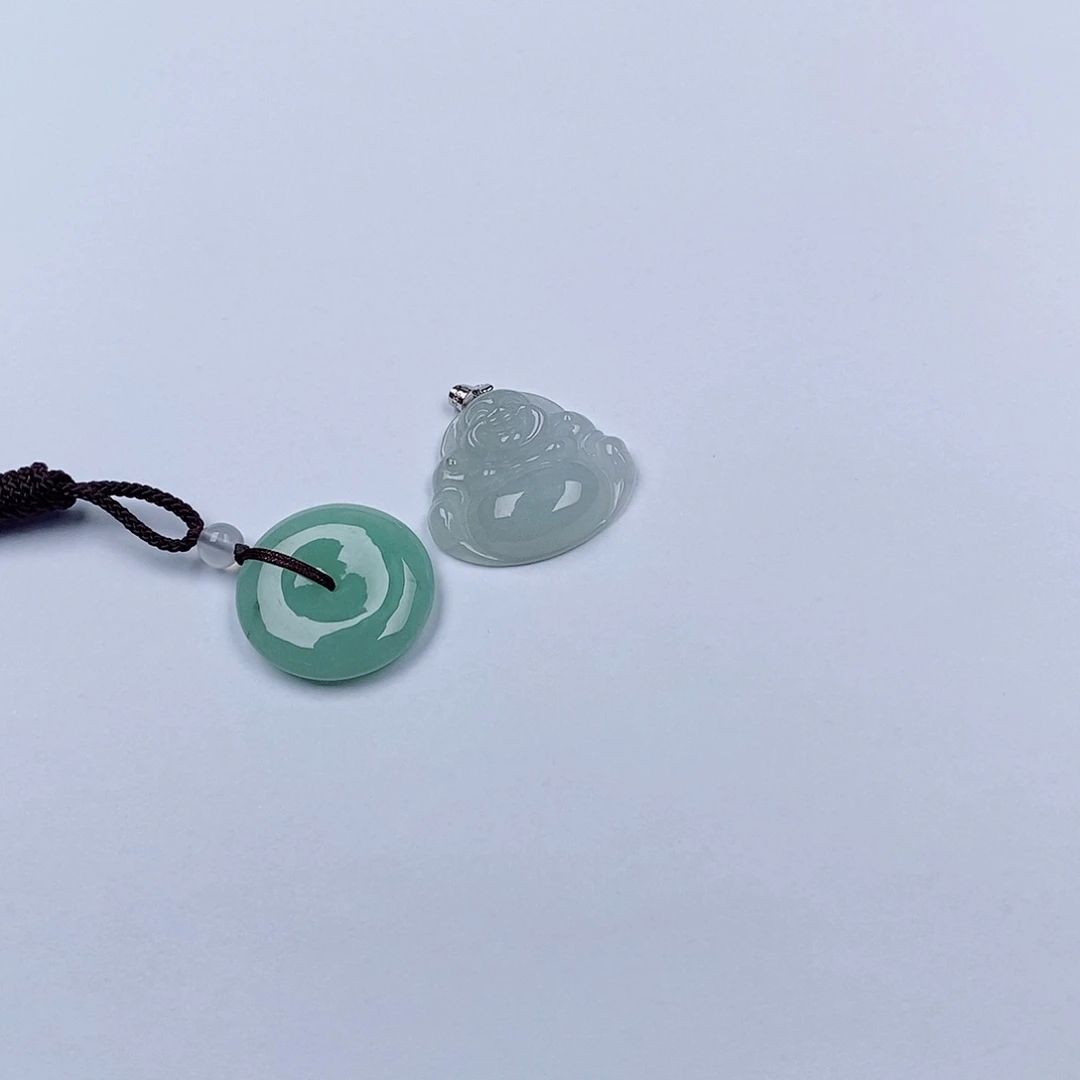 翡翠银S925镶嵌颈饰挂件