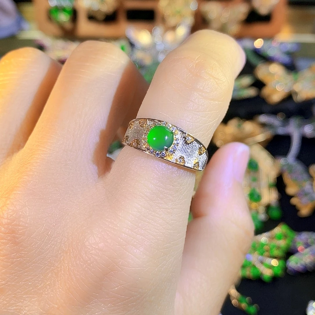 颈饰银S925镶嵌翡翠