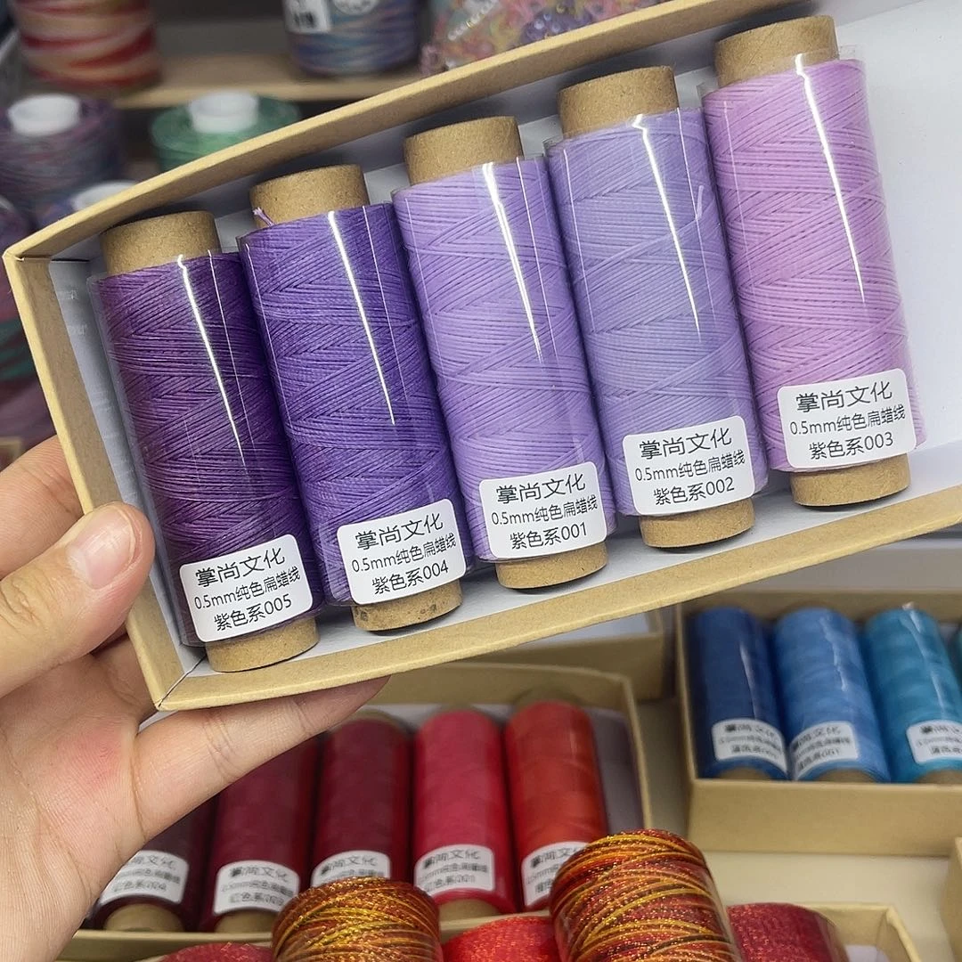 新0.5扁蜡 紫色5个