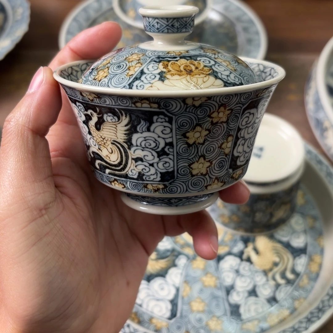 摆件陶瓷景德镇手绘茶器