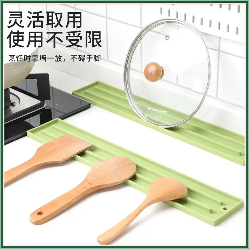 硅胶窄缝锅盖收纳垫台面式防滑垫菜板收纳沥水垫厨房灶台隔热垫