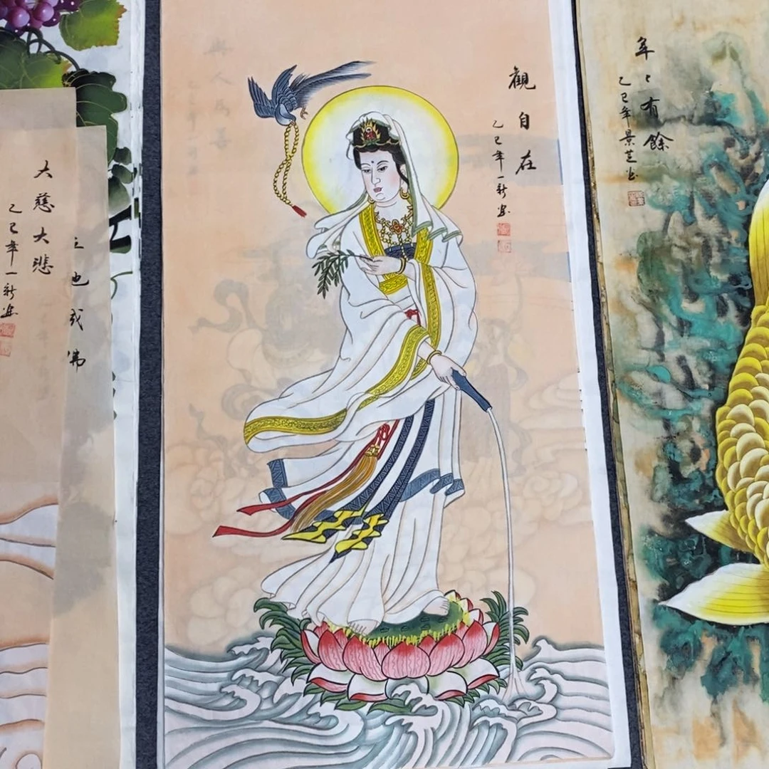 国画尺寸100✖️50三尺工笔手绘画