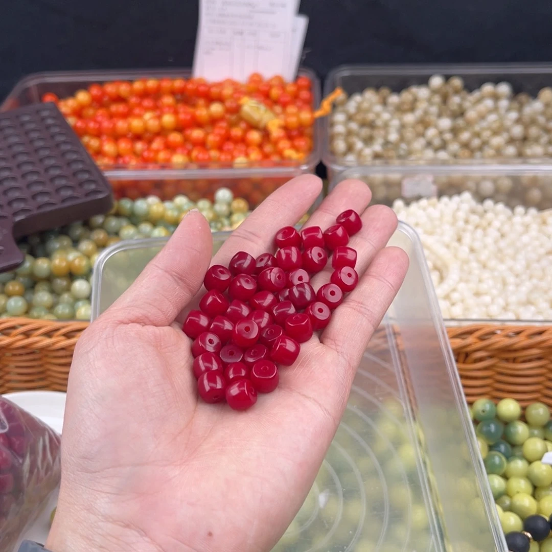 白玉菩提吊坠q9mm 100+20 红直切