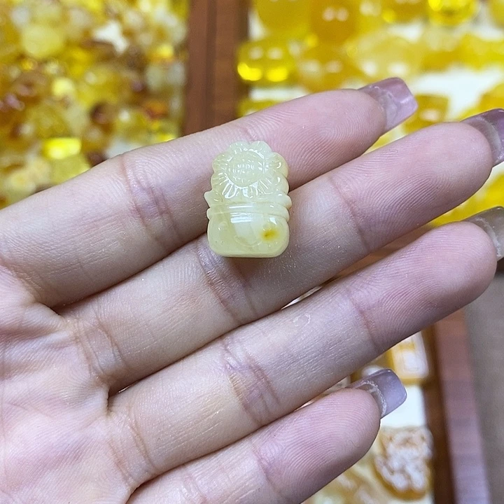 橄榄核吊坠向日葵盆栽44