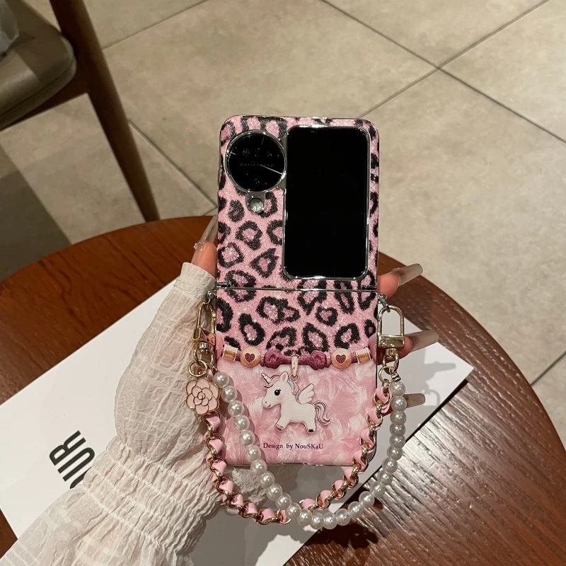 适用oppofindn3flip典藏版手机壳电镀连体蛇皮独角兽n2flip外壳潮