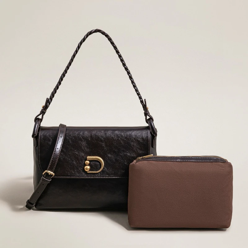 【RAIN.CUN】SK-93122-咖啡RAIN.CUN气质时尚百搭简约斜跨轻奢女包