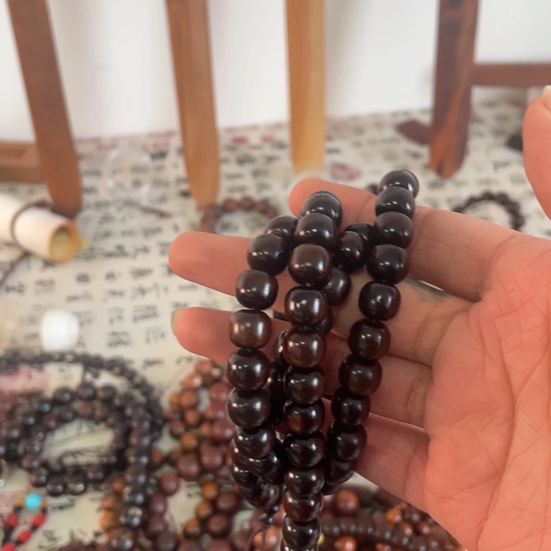 焦***尊木枣木玉化1.0方珠108颗