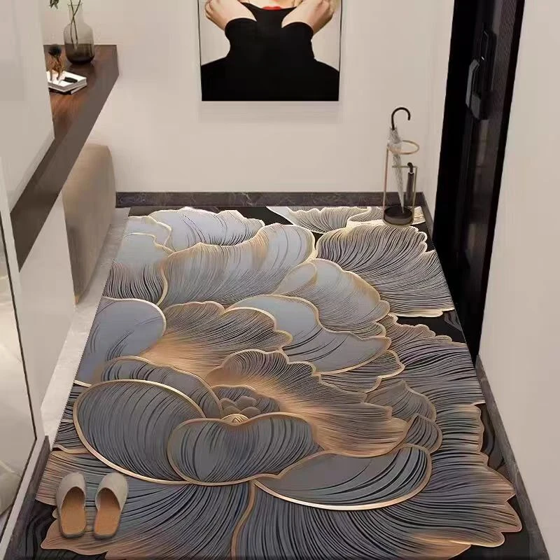 A-029【100x160cm】硅藻泥吸水防滑脚垫浴室入户门垫速干厨房地垫