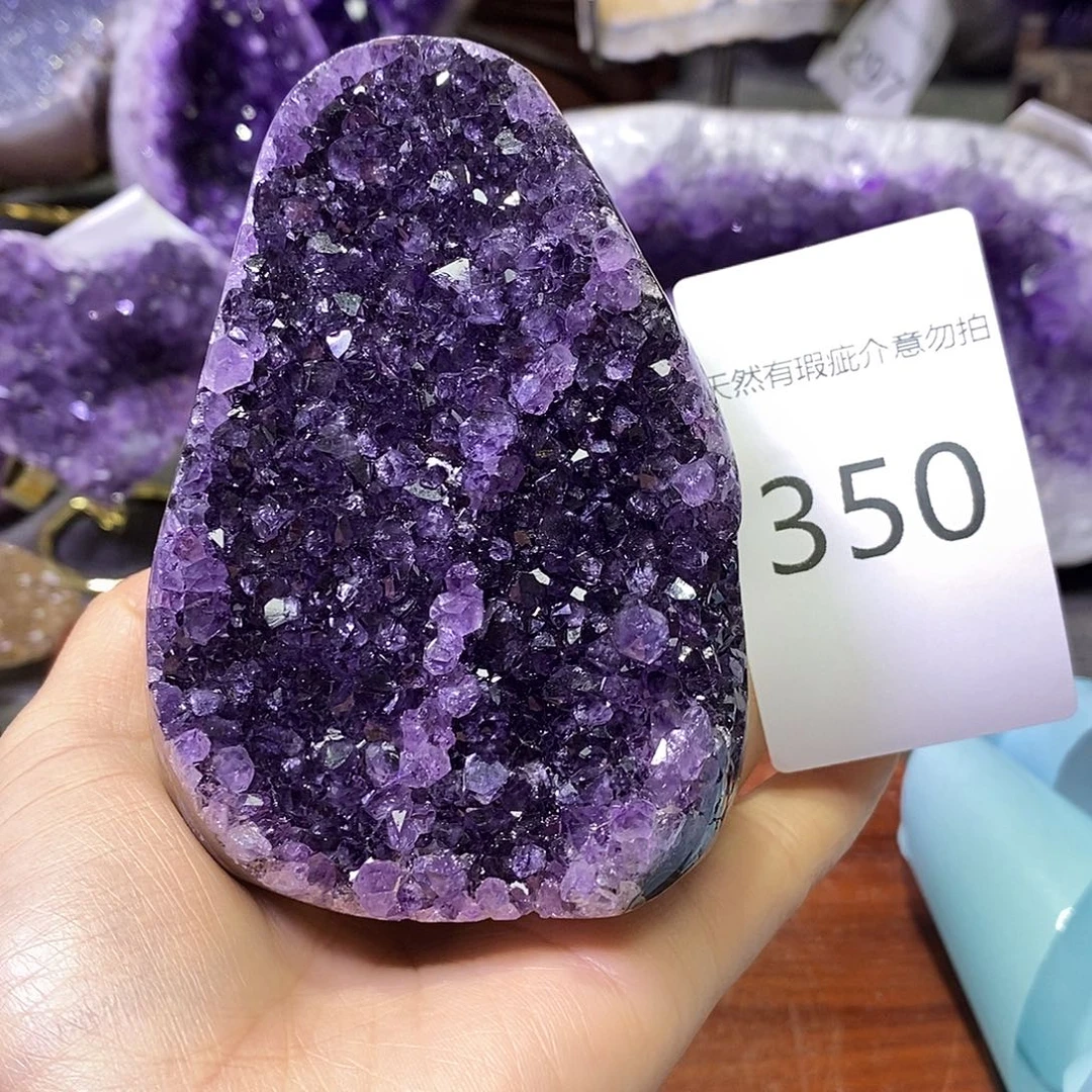 未镶嵌紫晶珠宝半成品