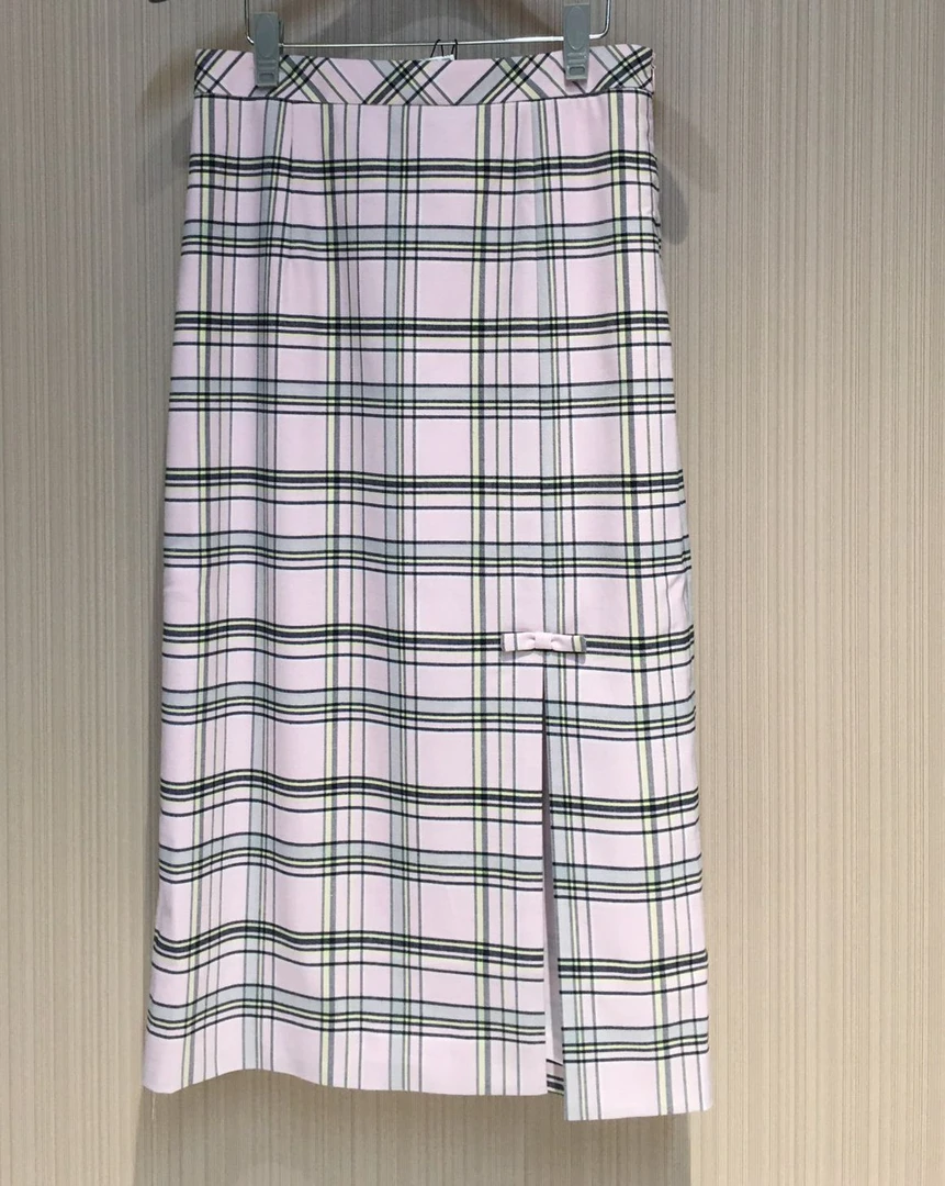 格子职业一步裙1200295-075