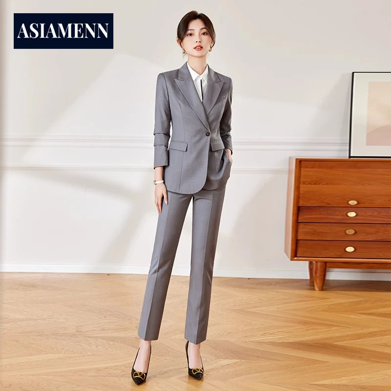 高级感西装套装女春夏2025新款小个子显瘦西服休闲职业装通勤正装