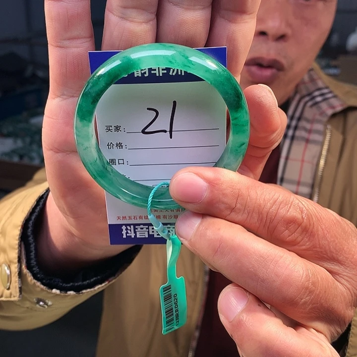 石英质玉（非洲翠）未镶嵌手镯