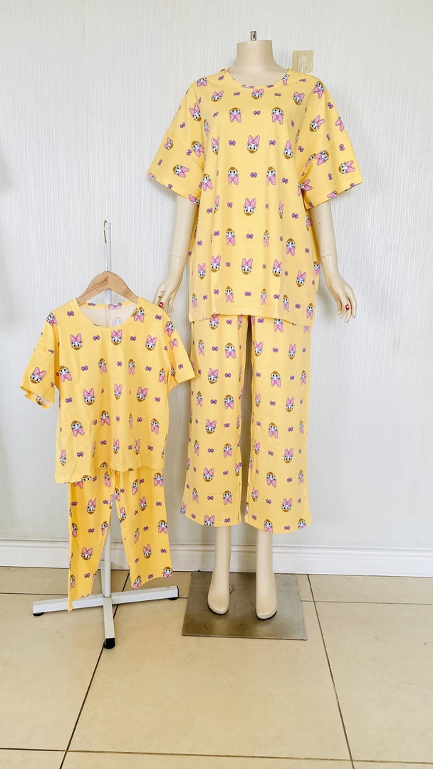 短袖女常规款睡衣家居服套装印花夏季夏款春夏
