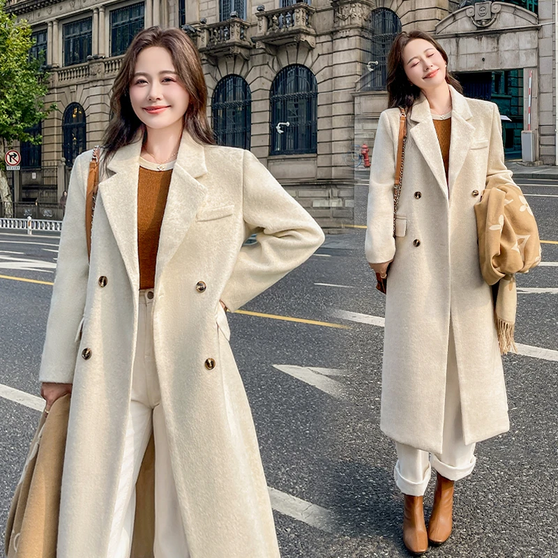 25新款棉羊毛大衣加厚宽松保暖中长款百搭时尚大衣9803