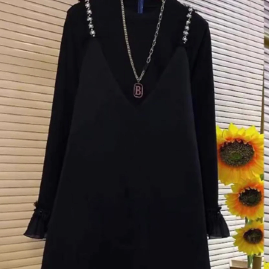 642 大码女装2025春季新款连衣裙套装显瘦胖妹妹胖mm气质独特洋气