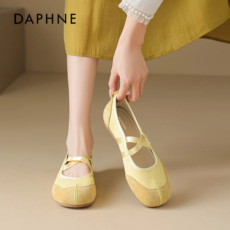 达芙妮芭蕾舞单鞋女2025秋冬新款配裙子法式运动浅口玛丽珍女鞋爆