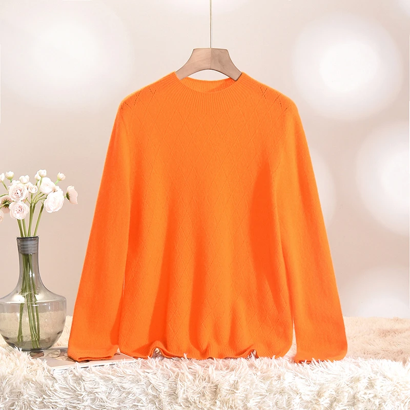 [禾哲]54HZ0H0086柔柔舒适100~羊毛套头毛衣女2025冬