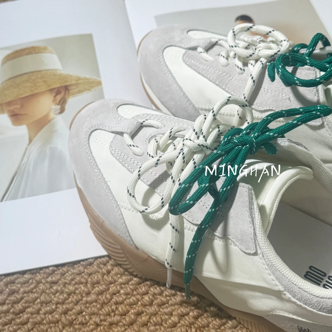 【MINGHAN茗涵】新款百搭时尚简约厚底防滑显脚小阿甘德训鞋