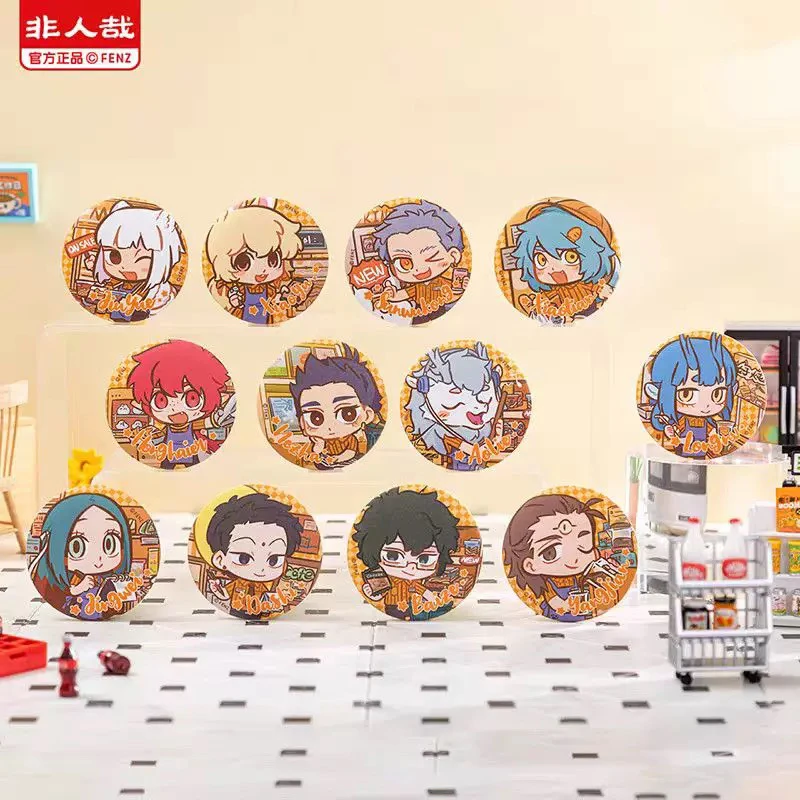 非人哉非人便利店系列马口铁徽章卡通周边58mm吧唧盲盒官谷系列