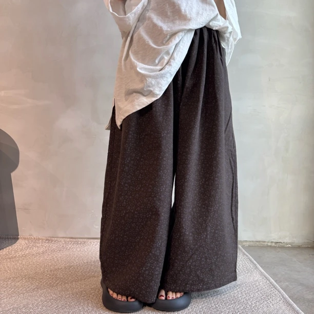 韩国休闲高端双层面纱休闲裤