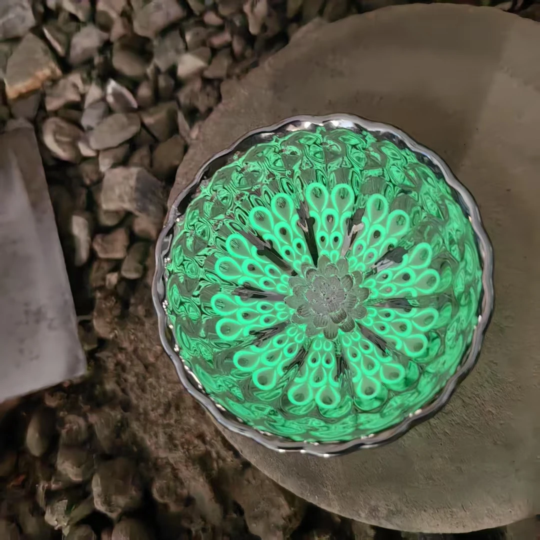 i闪购商品】银莲花夜光杯 精美无暇 茶杯 主人杯 A（无礼盒）