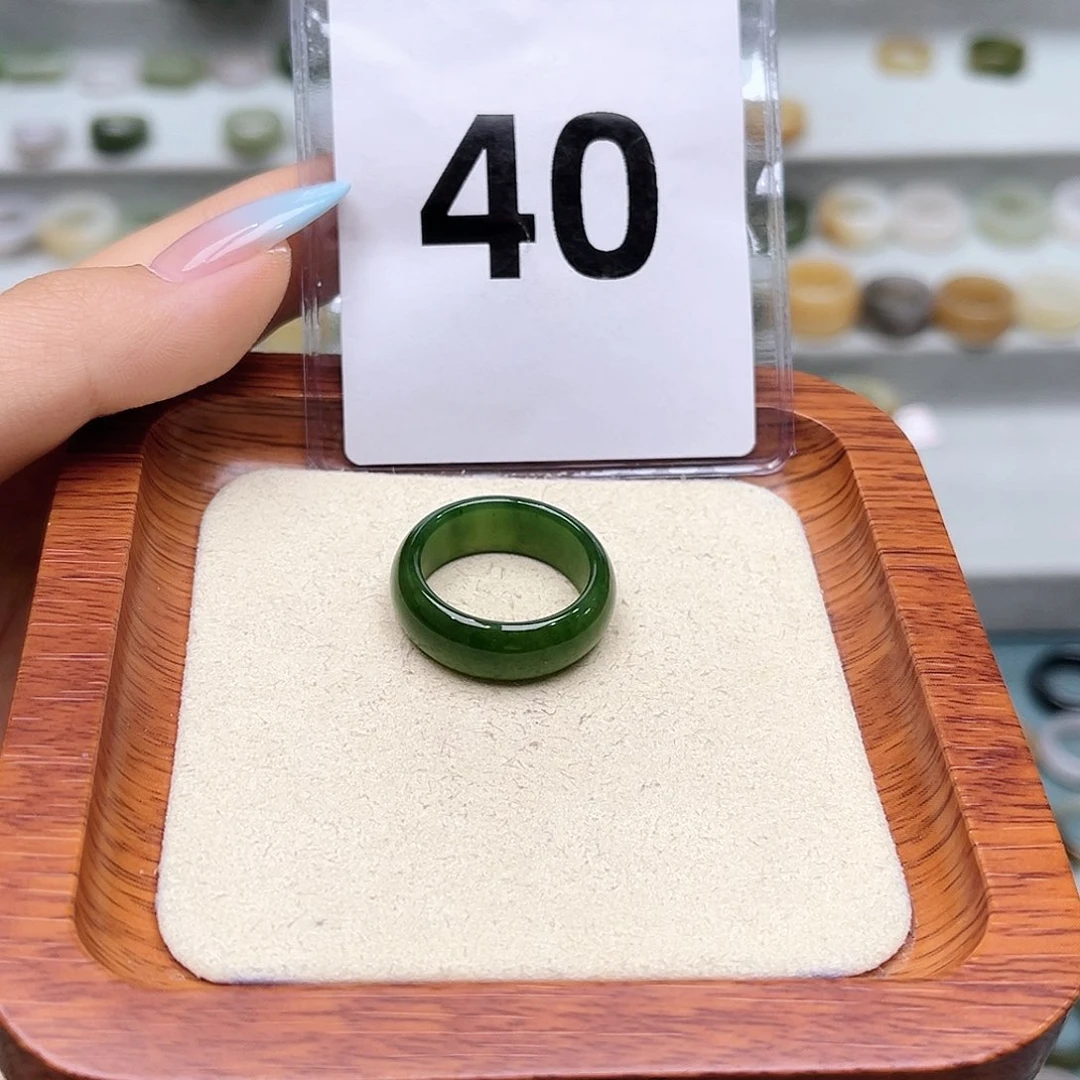 和田玉戒指未镶嵌圈口18