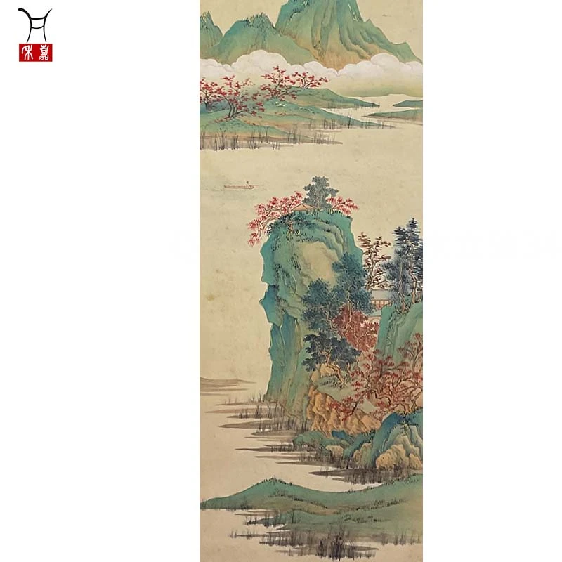 Q1019山水立轴34x104/3.1平尺