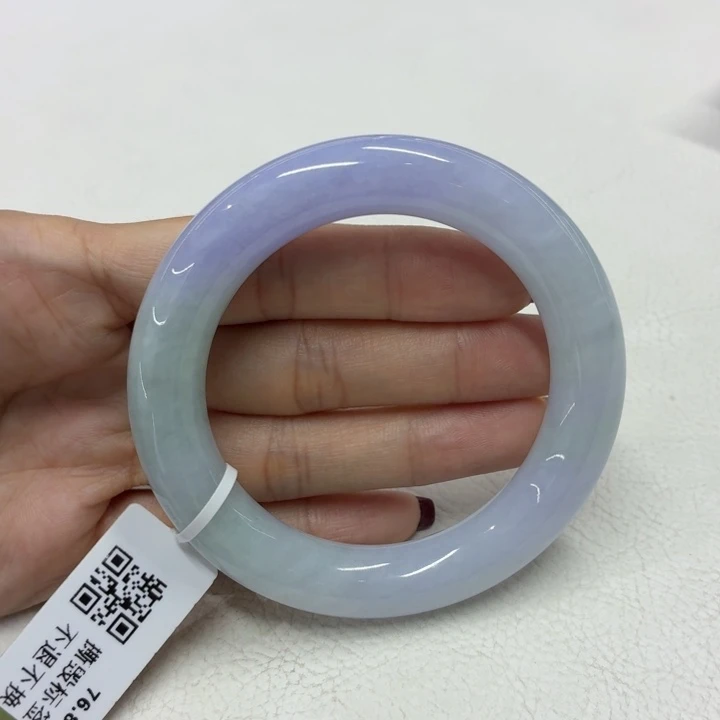 未镶嵌手镯翡翠缅甸翡翠手镯54.6圆条