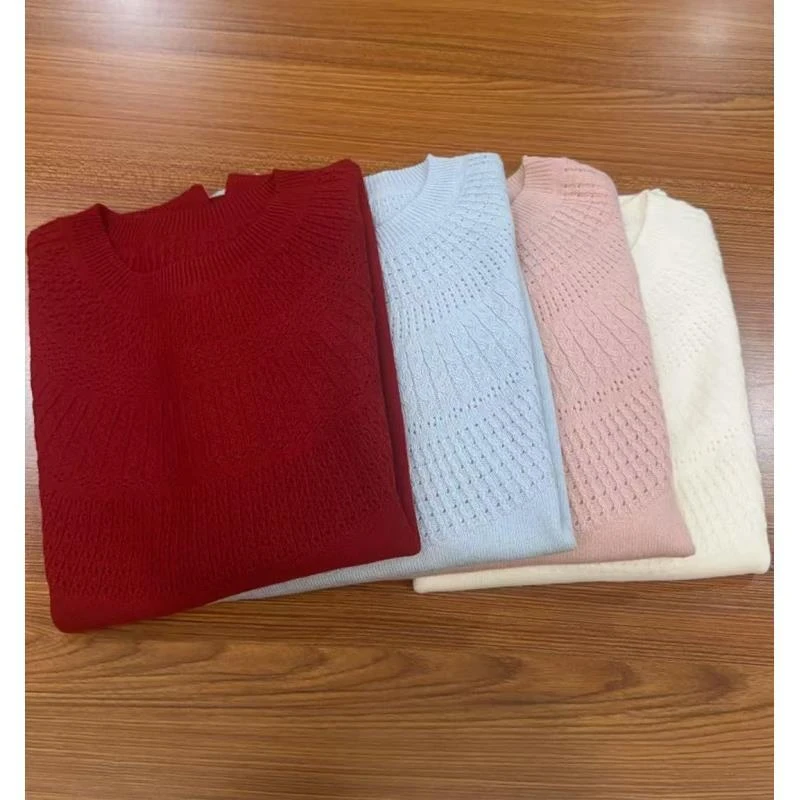 【颜如舜华】康赛妮A规100纯山羊绒圆领女宽松针织打底短袖