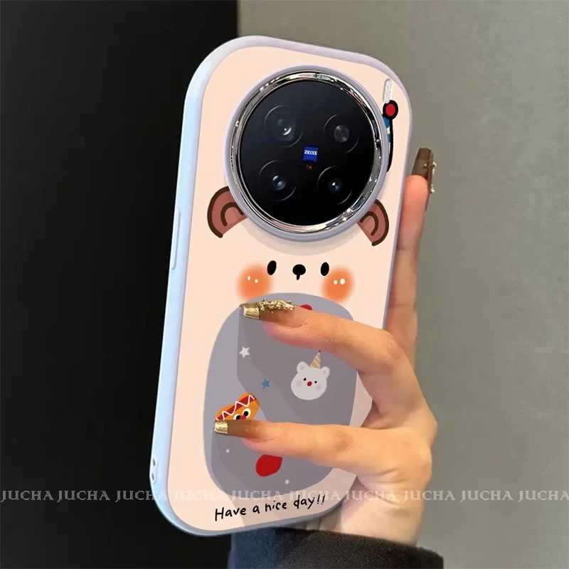 适用vivox200s手机壳x200ultra可爱卡通x200promini小众趣味小熊